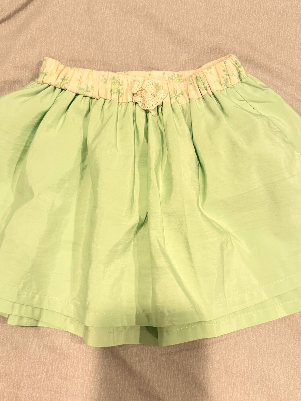 ZARA KIDS Light Green Skirt with Lace